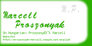 marcell proszonyak business card